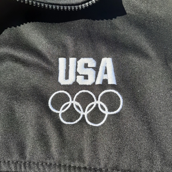 1980's Vintage USA Olympic Committee Member Black Track Jacket - Picture 3 of 5
